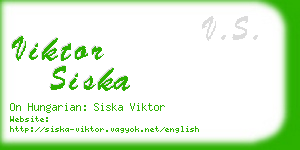 viktor siska business card